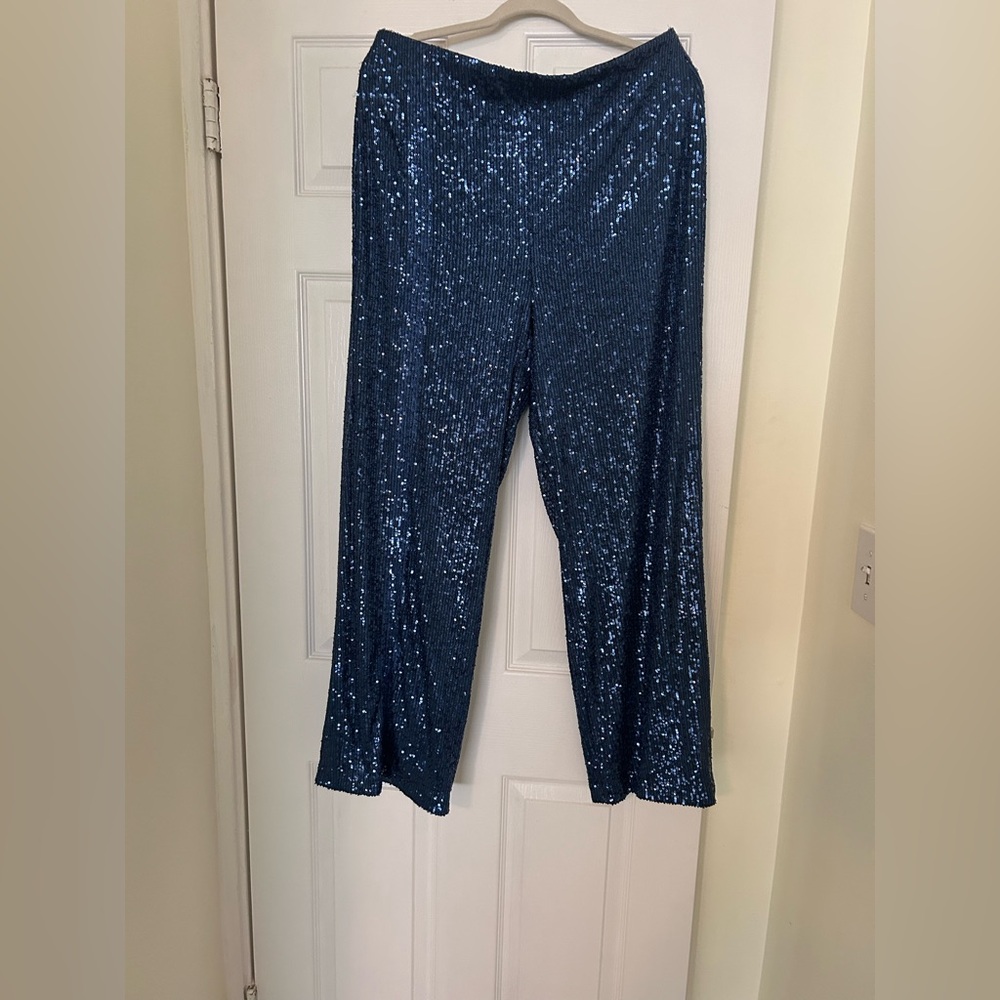 Muse Sparkling Blue Ankle Pants